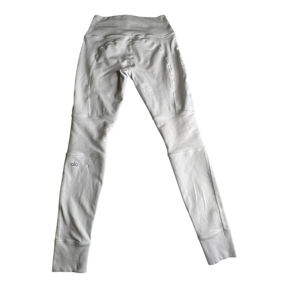 ALO Yoga Leggings Womens Small Light Gray Waistband‎ Airbrush Mid Rise Yoga - Picture 2 of 16